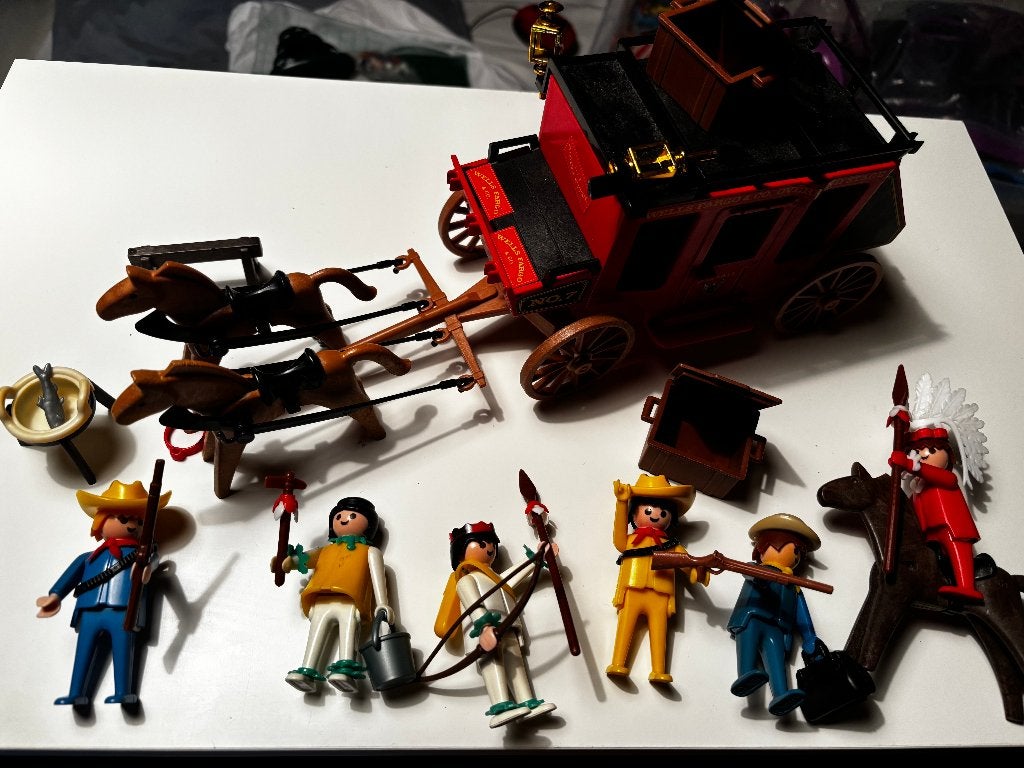 playmobil - 3245 Postkoets met paarden, Ophalen of Verzenden, Gebruikt