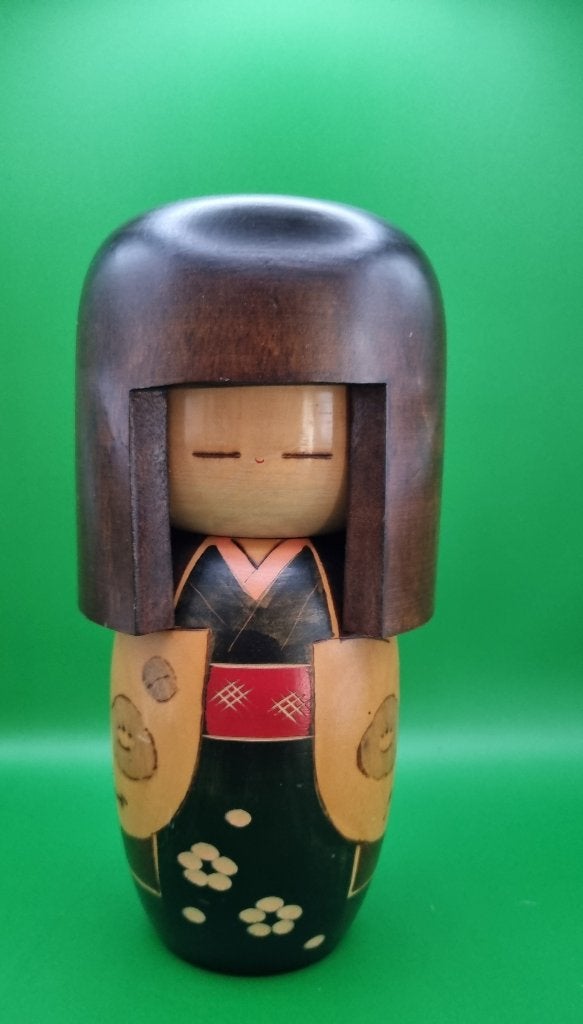 Zeldzame grote Kokeshi van Ozawa Shiun, Hout, Handgemaakt, 23 cm, Ophalen of Verzenden