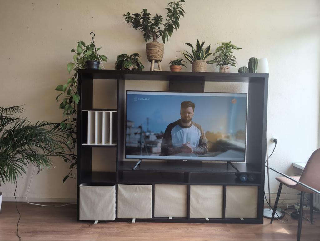 Tv kast zwartbruin IKEA, Ophalen, 25 tot 50 cm, Minder dan 100 cm