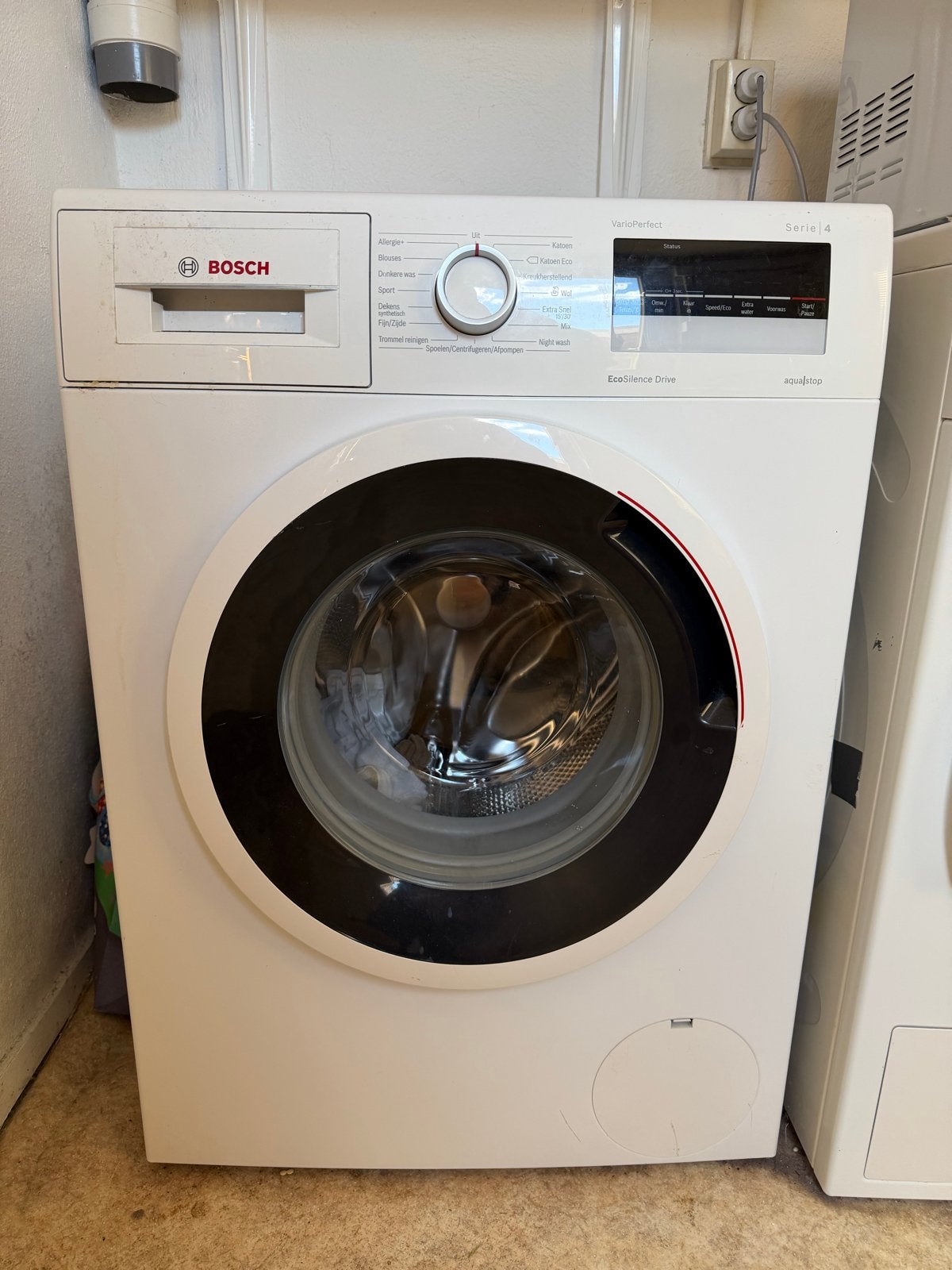 Bosch Serie 4 VarioPerfect Wasmachine EcoSilence Drive 8kg, Ophalen, 1200 tot 1600 toeren, Gebruikt, 8 tot 10 kg