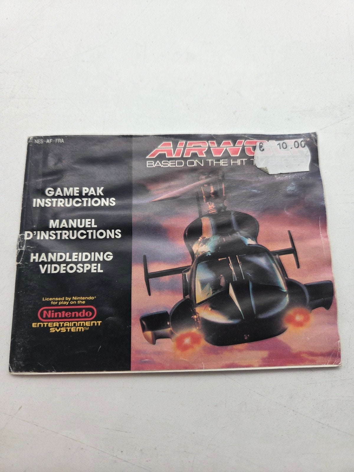 Airwolf NES Handleiding, Spelcomputers en Games, Avontuur en Actie, Gebruikt, 163 Saw Mill River Rd, Hawthorne, NY 10532, USA