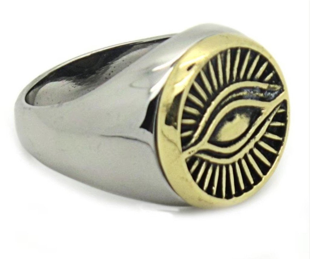 Alziend oog ring, Heer, Nieuw, Zilver, IJzer of Staal
