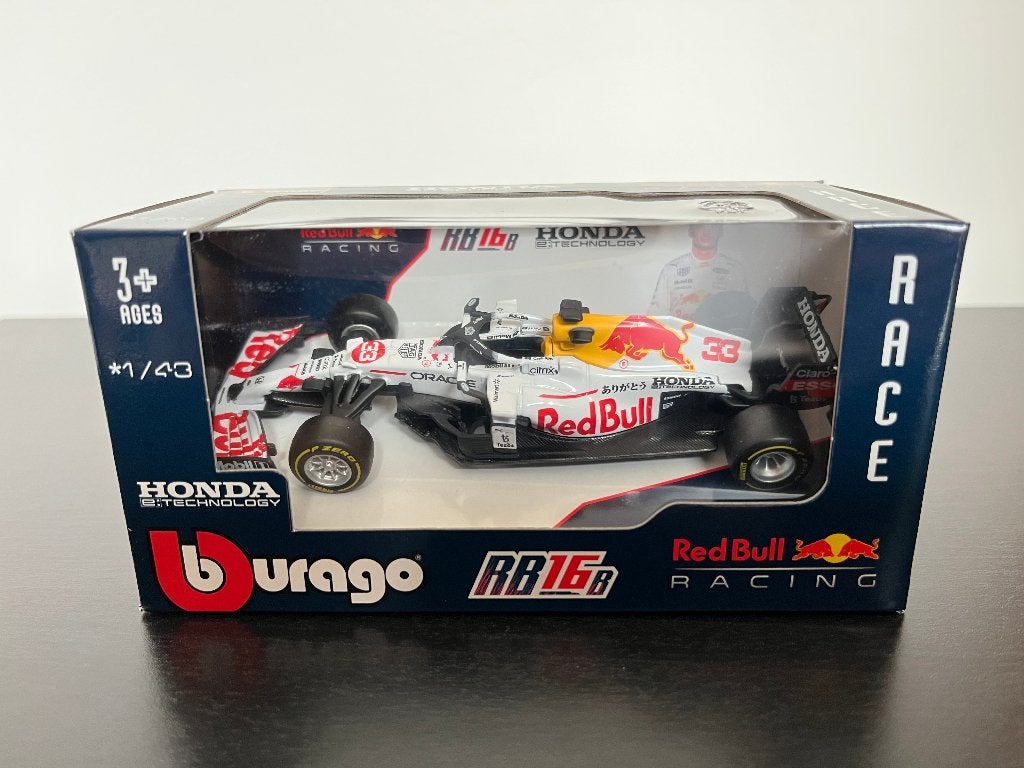Max Verstappen Turkije Wit Bburago 2021 Red Bull RB16B, Ophalen of Verzenden, Nieuw, Auto, Overige merken