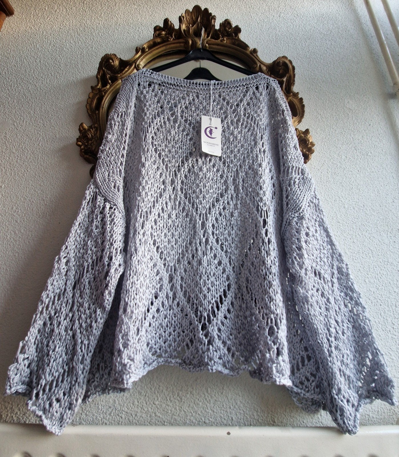 Nieuw! Moonshine fashion licht grijs gehaakt hele wijde trui, Kleding | Dames, Trui of Vest, Nieuw, Ophalen of Verzenden, Moonshine