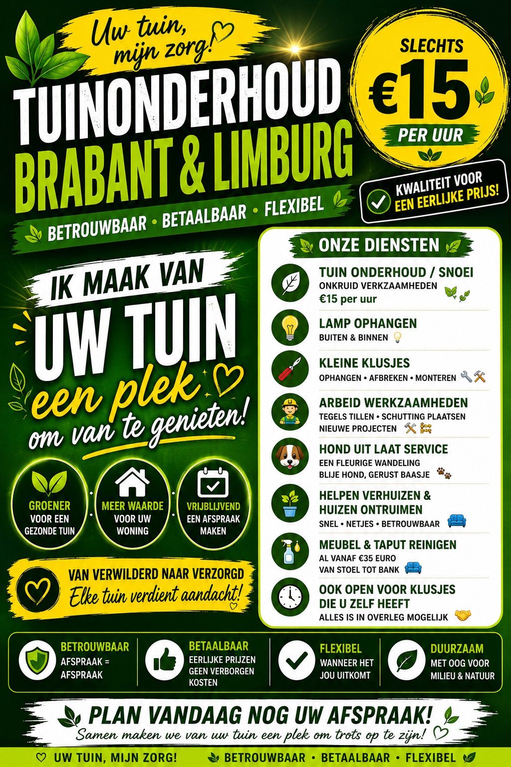 klusjesman, Tuin en Terras, Ophalen