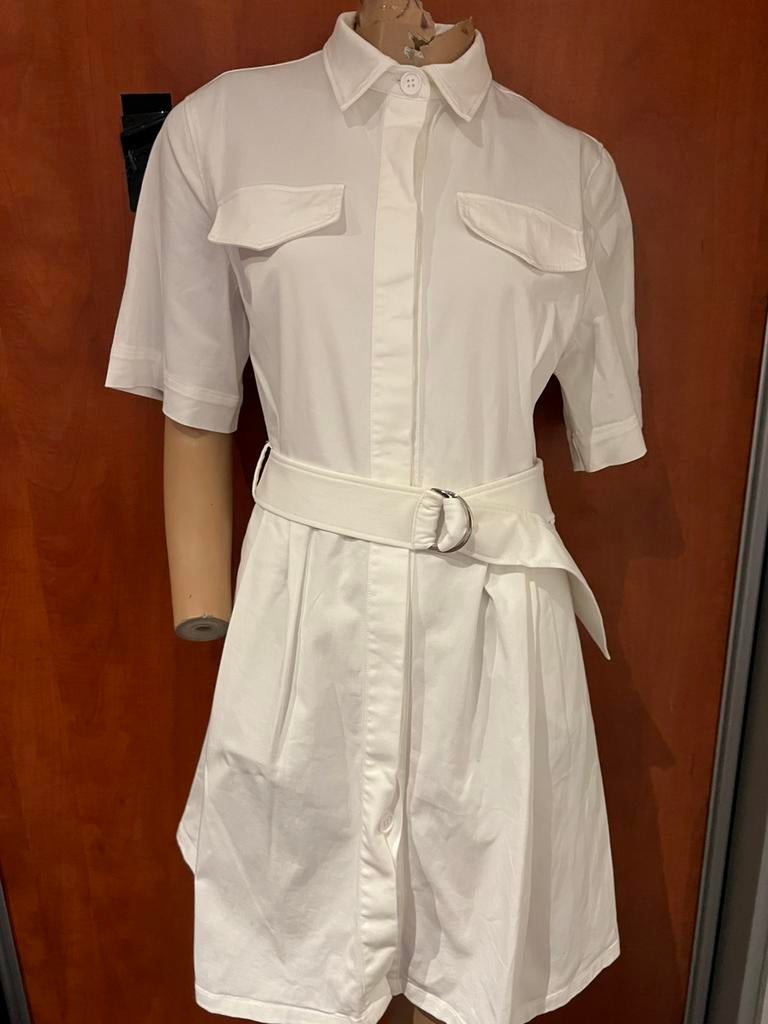 PAROSH jurk met ceintuur maat L origineel zgan, Kleding | Dames, Wit, G, Maat 42/44 (L), Ophalen of Verzenden