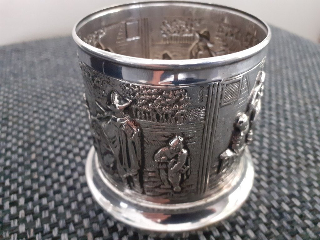 Verzilverd lepelvaasje, Antiek en Kunst, Ophalen of Verzenden