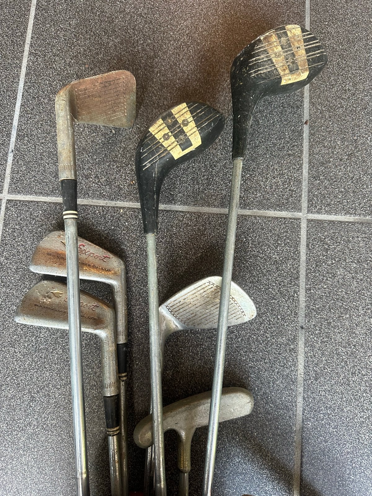 Vintage golfset met tas - 7 clubs, Ophalen of Verzenden, Gebruikt, Set, Overige merken