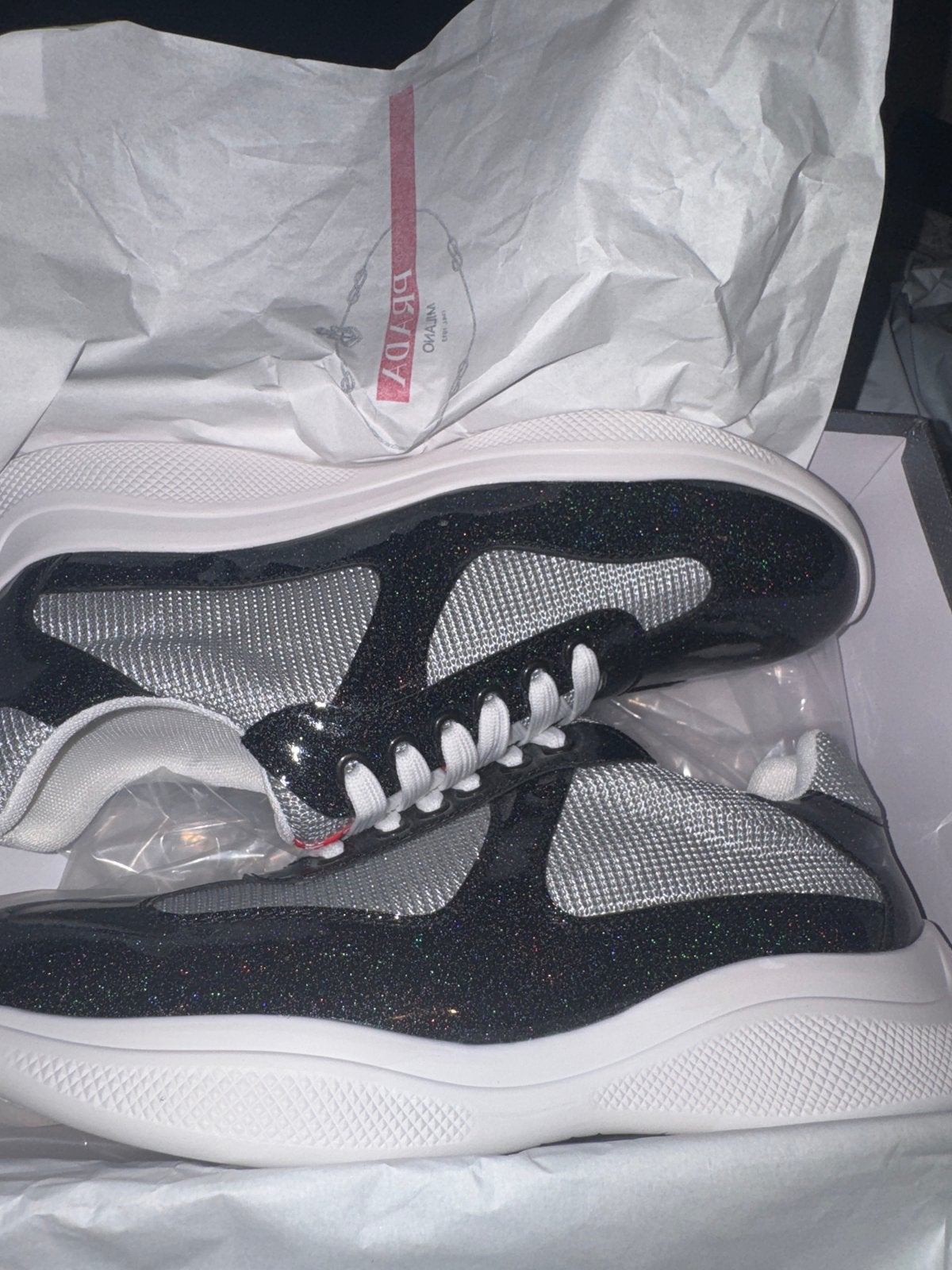 Prada Cups Maat 43, Ophalen of Verzenden, Nieuw, Zwart, Sneakers of Gympen