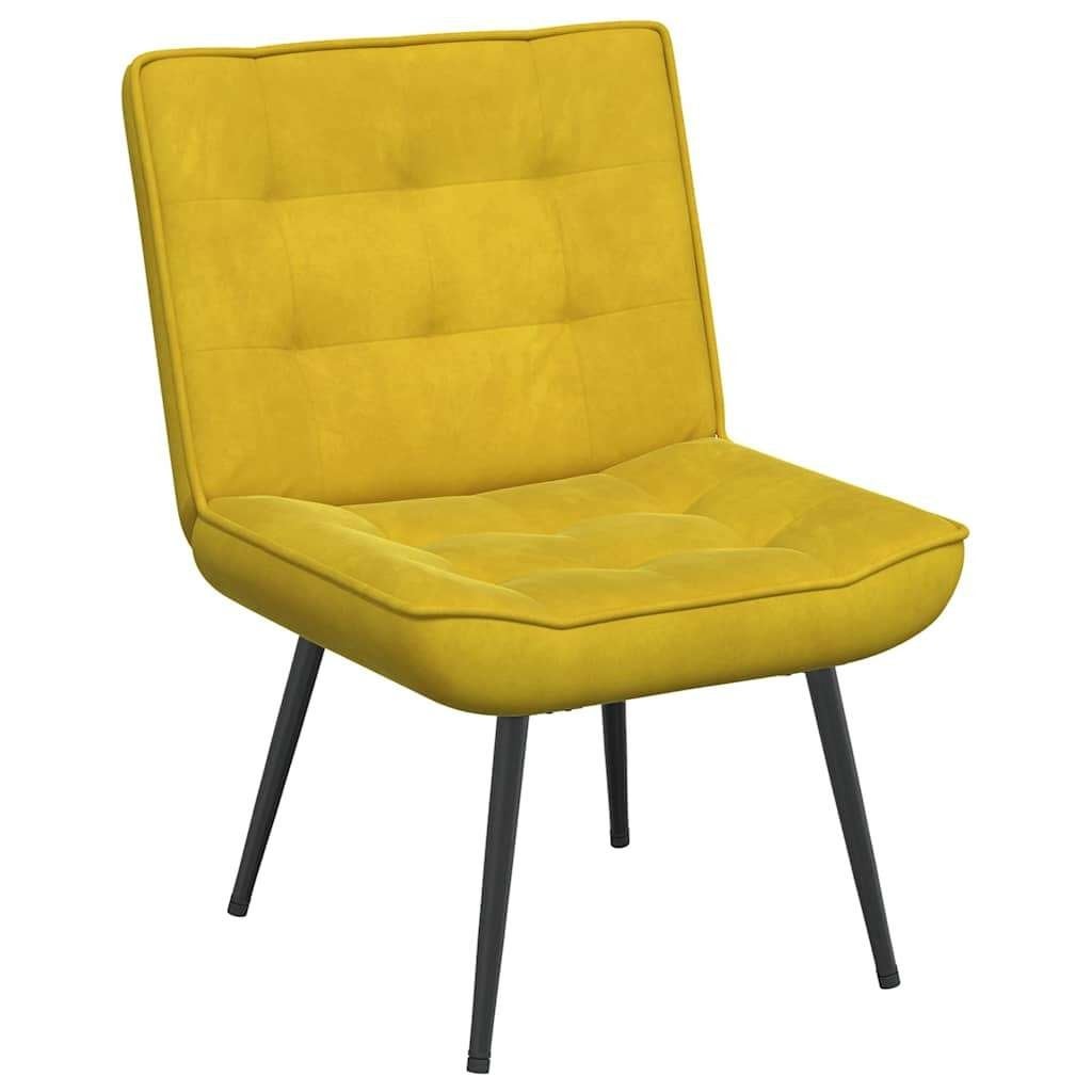 Fauteuil okergeel fluweel zonder voetenbank, nieuw, Verzenden, Nieuw, 75 tot 100 cm, Stof