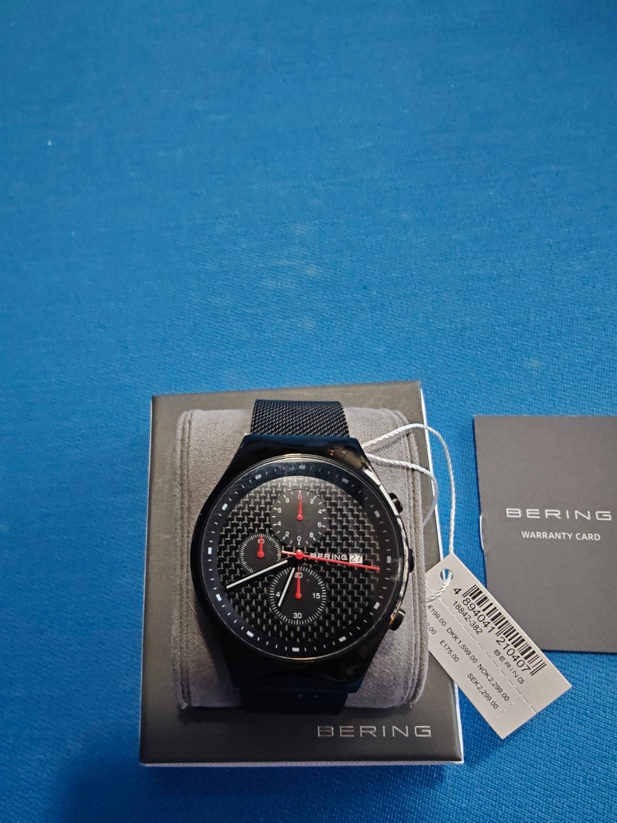 Bering Herenhorloge - Nieuw, Keramisch Glas, 100m Waterdicht, Overige merken, Staal, Staal, Polshorloge