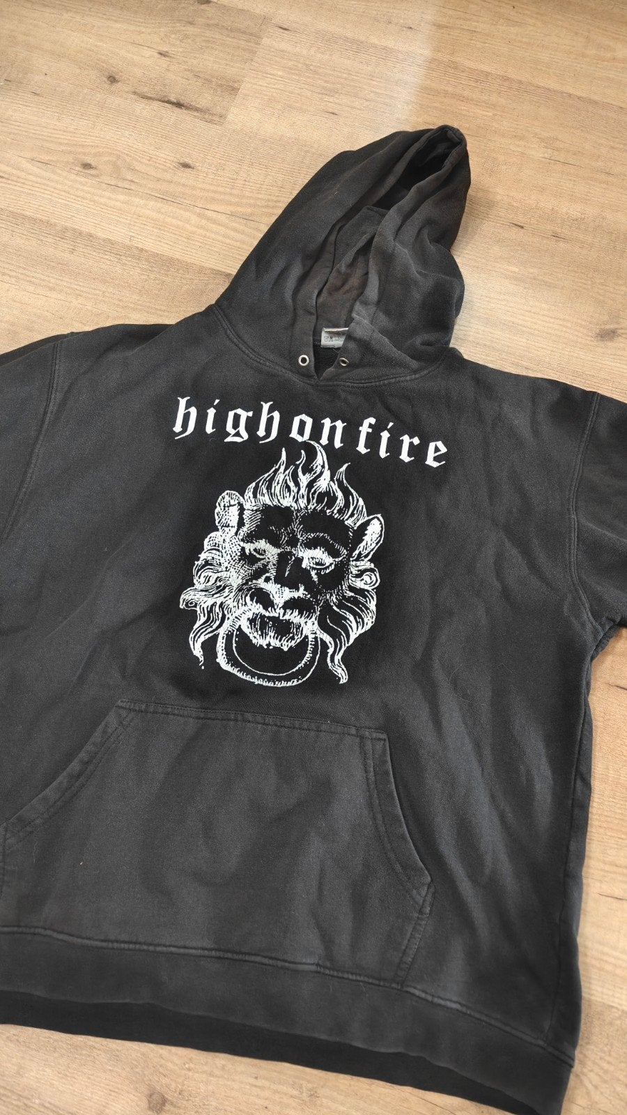 Metal hoodie high on fire xl, Ophalen of Verzenden, Maat 56/58 (XL), Zwart