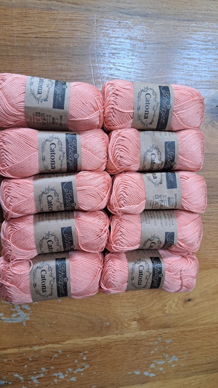 10 bollen Scheepjes Catona 50g - Nieuw, Niet bekend, Breien of Haken, Nieuw, Ophalen of Verzenden