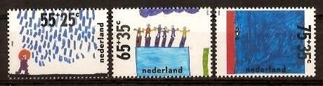 Nederland NVPH nr 1415/7 postfris Kinderpostzegels 1988, Ophalen of Verzenden, Na 1940, Postfris