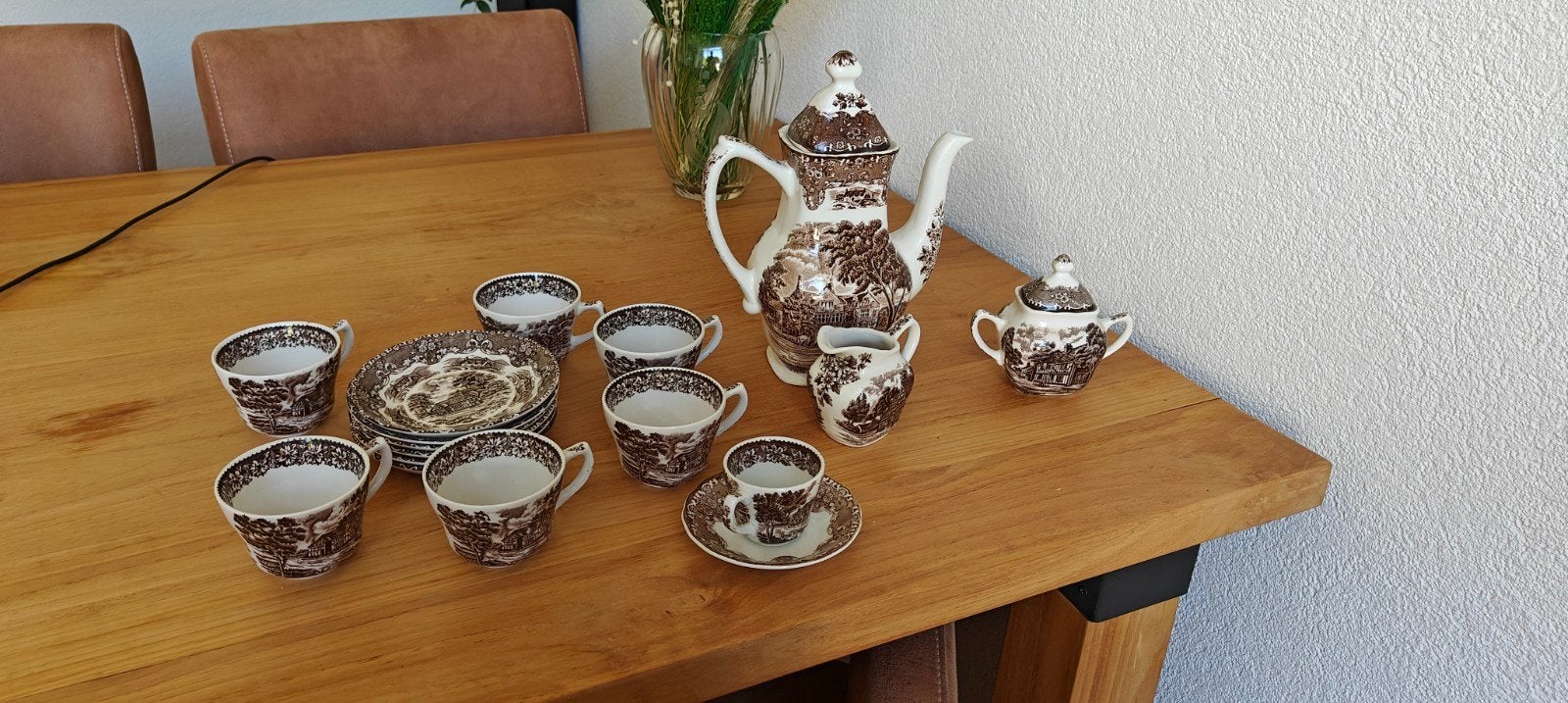 Prachtig Vintage Grindley Servies - English Country Inns, Ophalen, Gebruikt, Overige merken, Keramiek