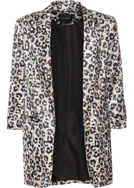 BODYFLIRT Mooie langere blazer / colbert maat 50 DIERENPRINT, Overige kleuren, Ophalen of Verzenden, Zo goed als nieuw, Jasje of Colbert