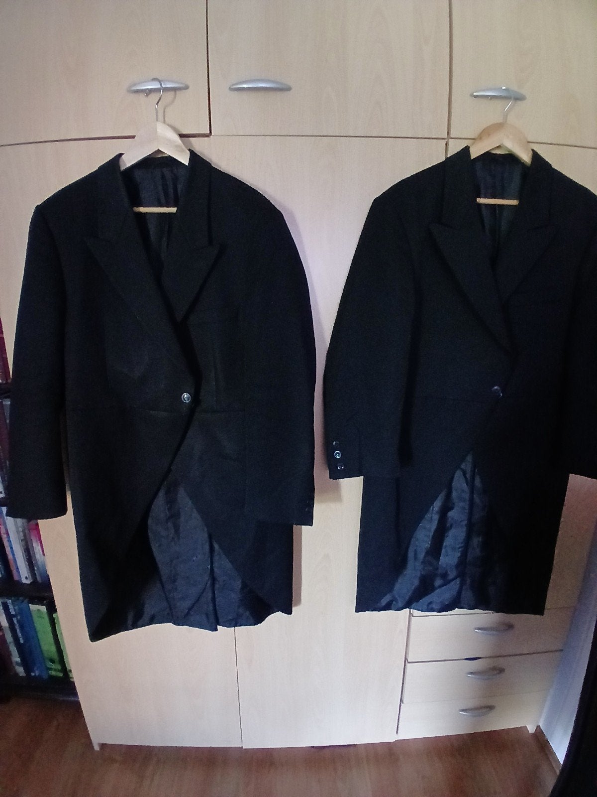 Elegante Zwarte Jacquet - Pure Scheerwol, Ophalen, Zo goed als nieuw, Zwart