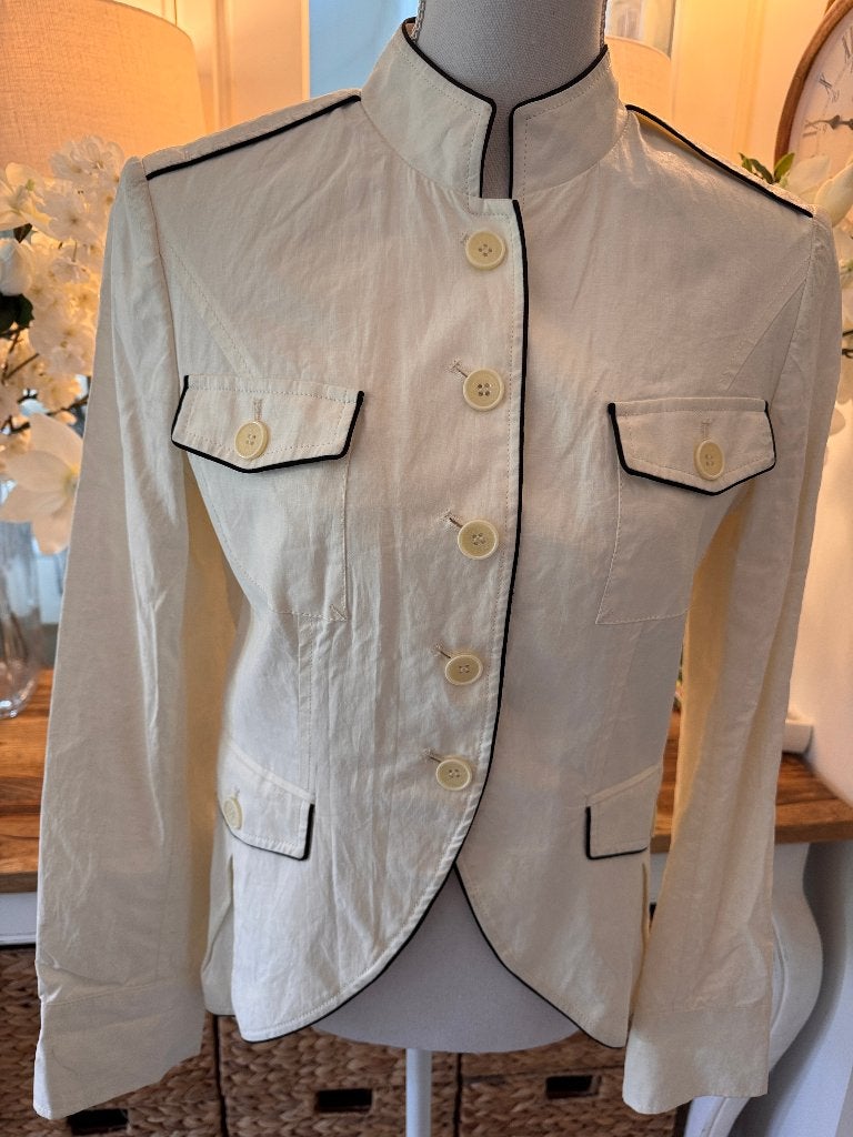 Nieuwe Crème coated jasje Van Avendonck, 36/S., Verzenden, Nieuw, Maat 36 (S), Wit