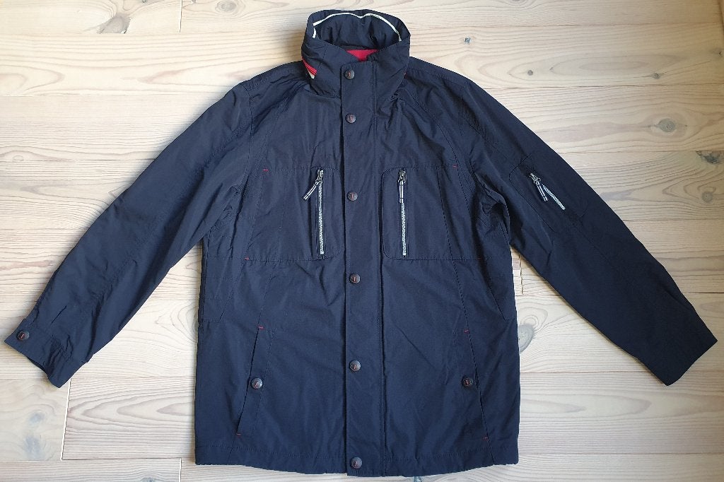 blauwe regenjas/ herfst jas van Black Stone, maat 50, zgan, Blackstone, Ophalen of Verzenden, Zo goed als nieuw, Maat 48/50 (M)