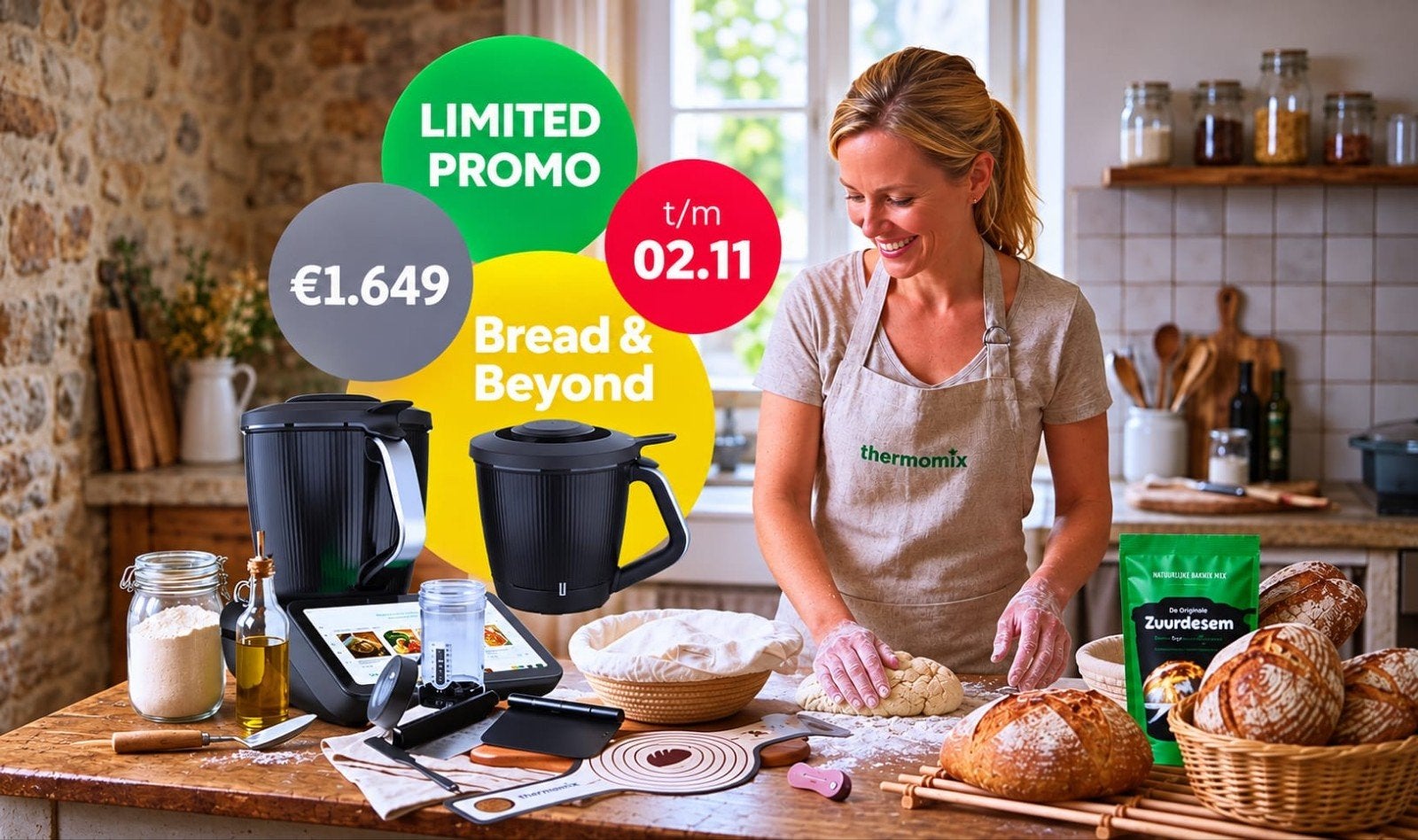 Thermomix Tm7 set - Limited Promo t/m 2.11, Verzenden, Nieuw, 3 snelheden of meer, 2 tot 3 liter