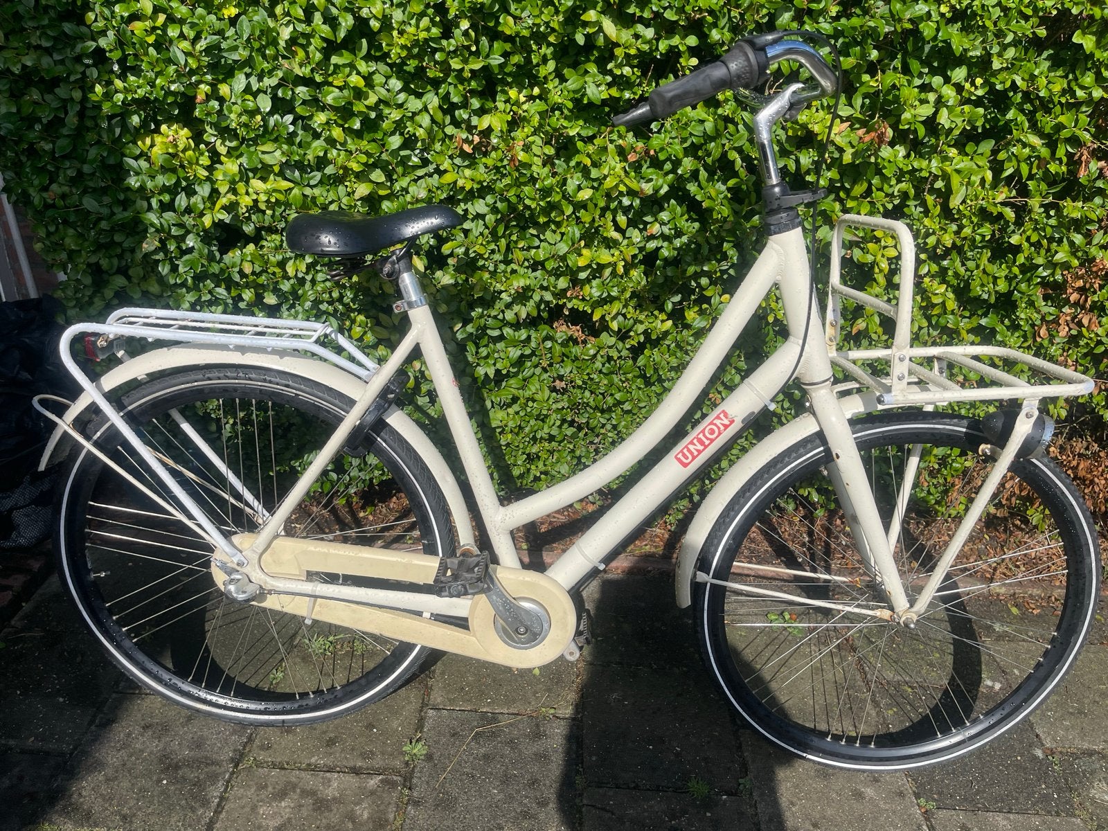 28” Union Transportfiets Dames - Crème, Terugtraprem, 50 tot 53 cm, Ophalen, Overige merken