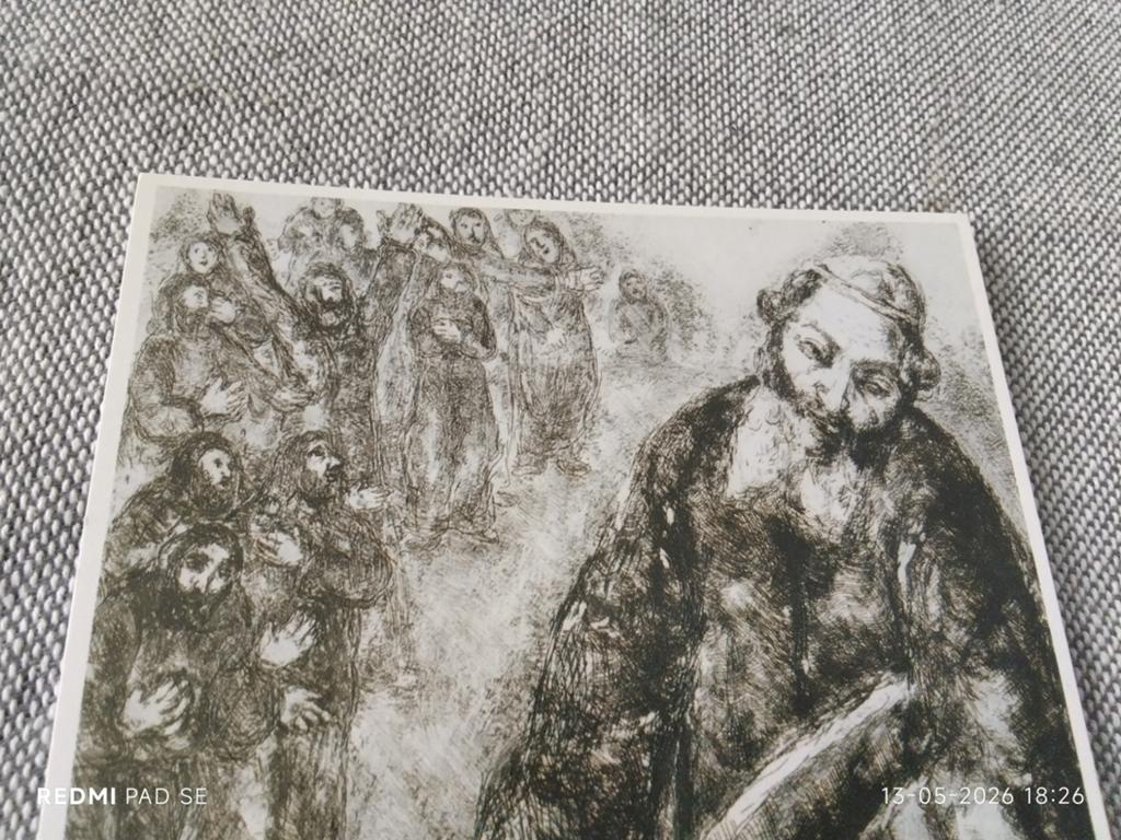 Marc Chagall Ansichtkaart - Joshua leest de Wet (Ongelopen), Verzamelen, Ansichtkaarten | Themakaarten, Ophalen of Verzenden