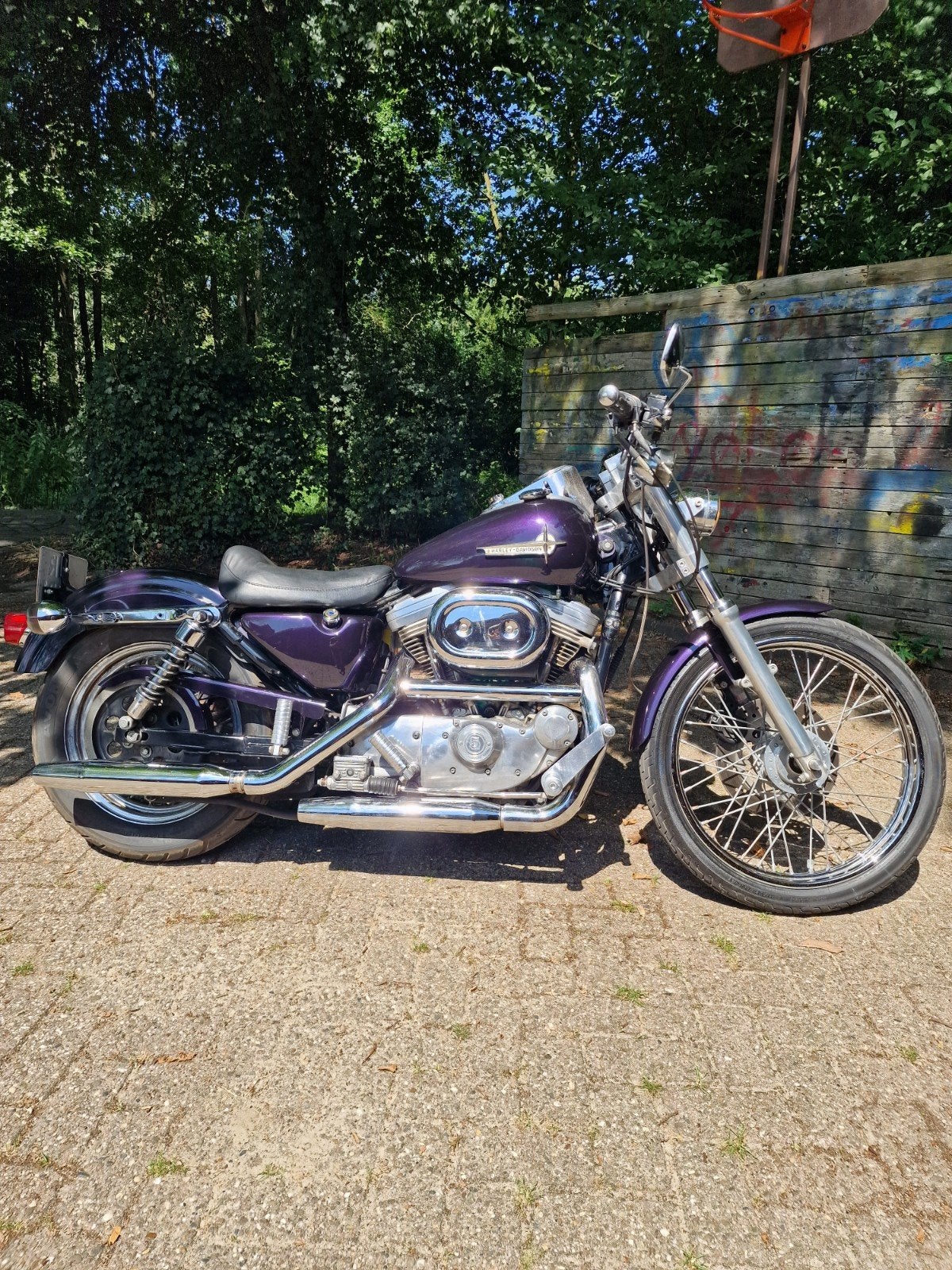 Harley Davidson 883 Sportster Hugger, 2 cilinders, Chopper, Gebruikt, 883 cc