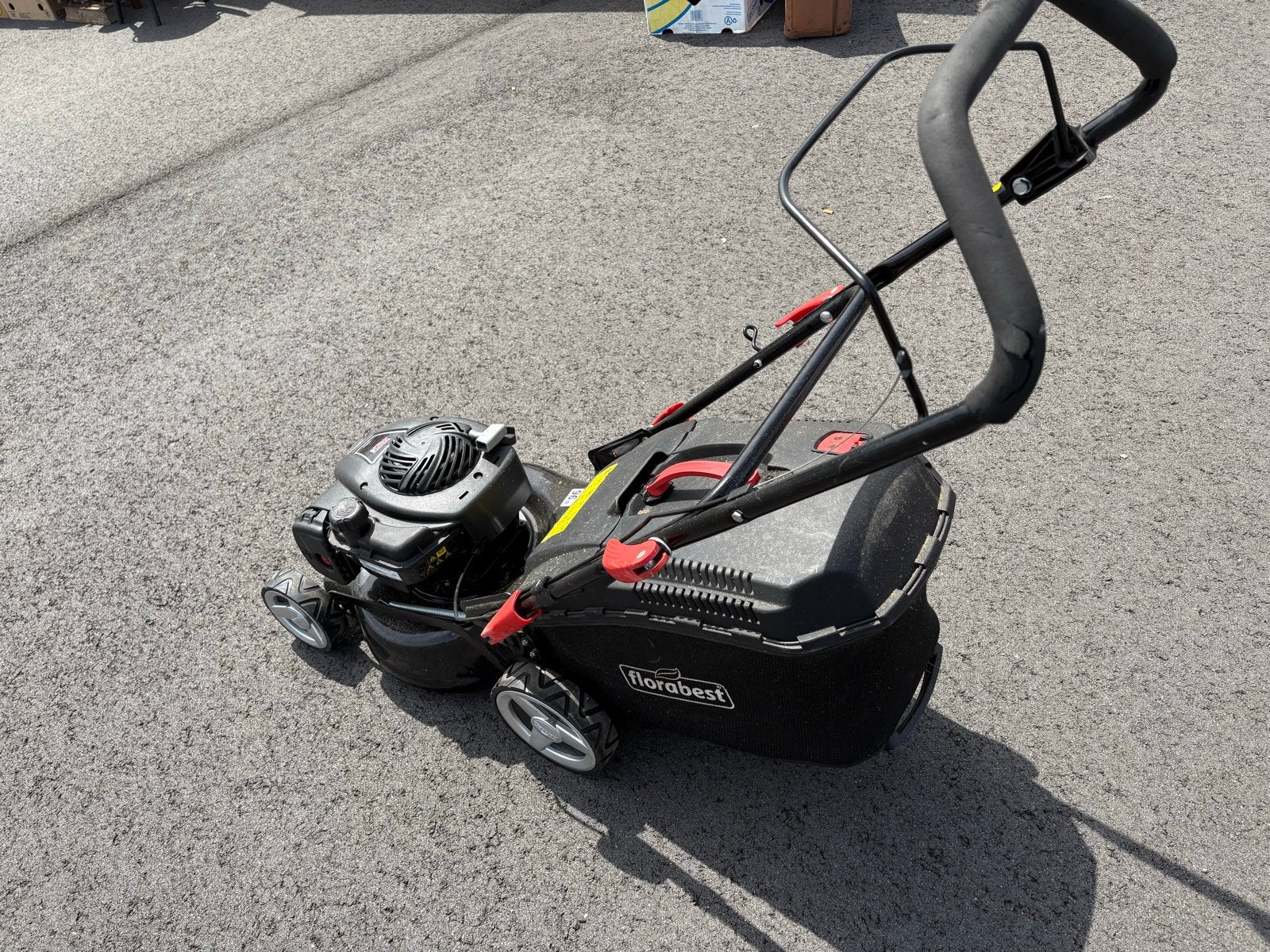 Florabest FBM 450 B2 Benzine Grasmaaier Briggs & Stratton, Cirkelmaaier, Gebruikt, Ophalen of Verzenden, Opvangbak