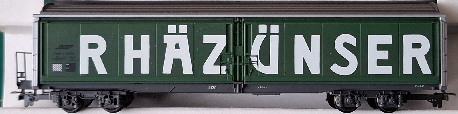 Bemo 2279 110 H0m RhB Schuifwandwagen 'Rhäzunser'   NIEUW., Overige merken, Gelijkstroom, Ophalen of Verzenden, Analoog