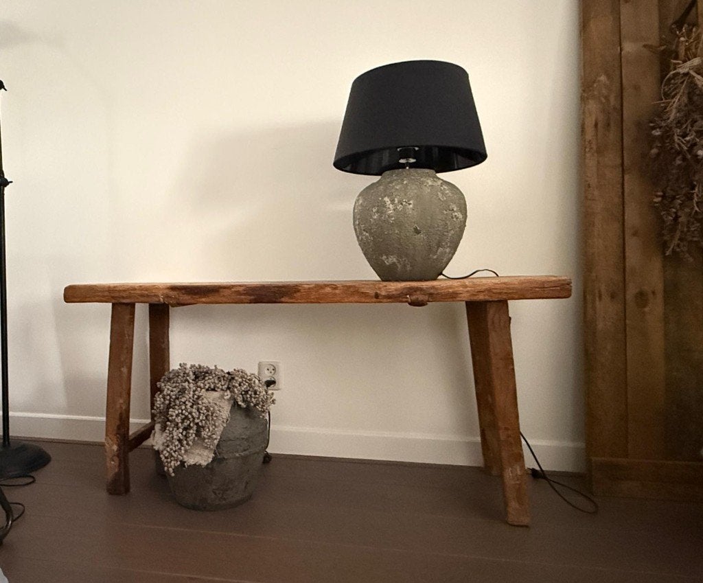 Authentieke houten sidetable / wandtafel - 130x36,5x59 cm, Huis en Inrichting, Tafels | Bijzettafels, Ophalen, Gebruikt, Rustiek