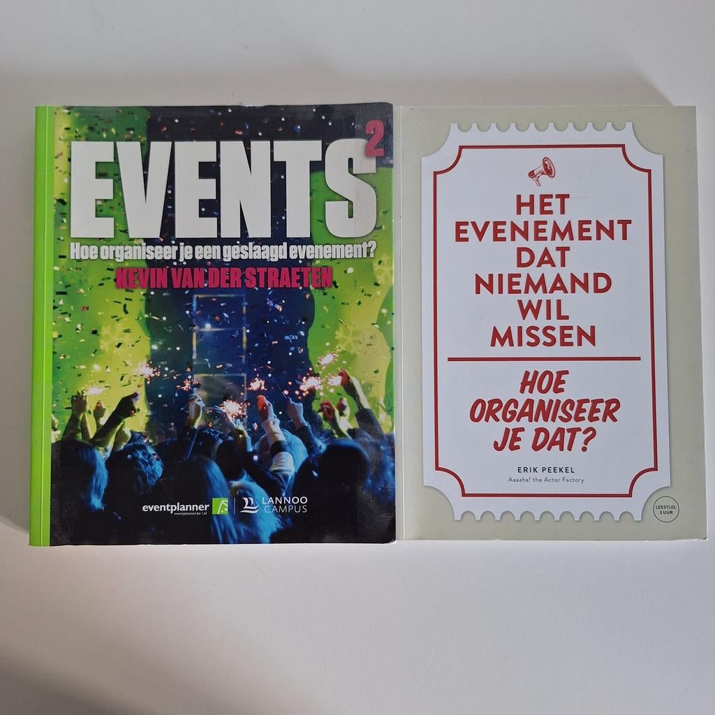 2 boeken over evenementen organiseren en eventmarketing, Boeken, Ophalen of Verzenden