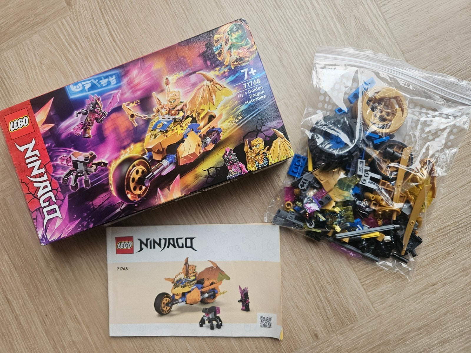 LEGO Ninjago Jay's Gouden Draken Motor 71768, Ophalen of Verzenden, Zo goed als nieuw