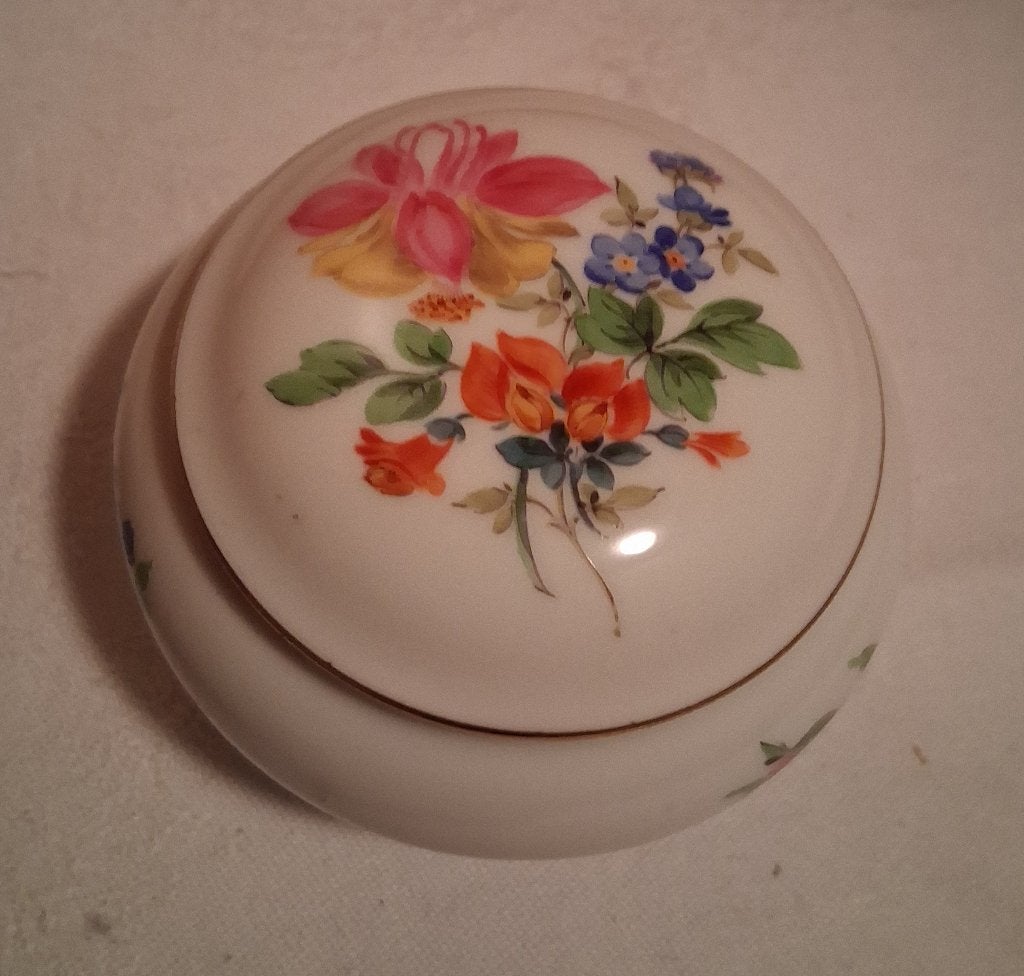 MEISSEN bonbonnière snoepschaaltje met deksel *eureka*, Antiek en Kunst, Ophalen of Verzenden