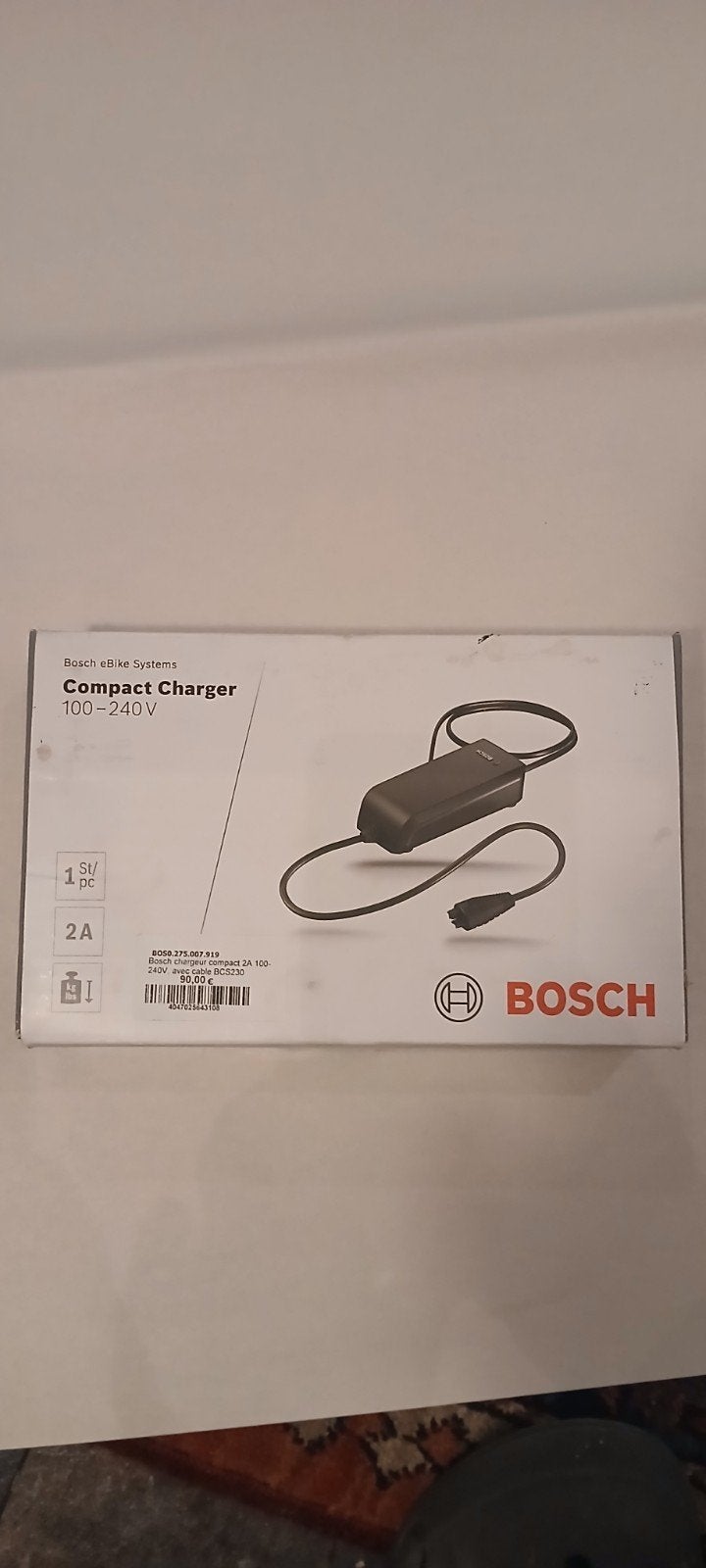 Bosch Compact Lader 2A voor E-bike (BCS230), Nieuw