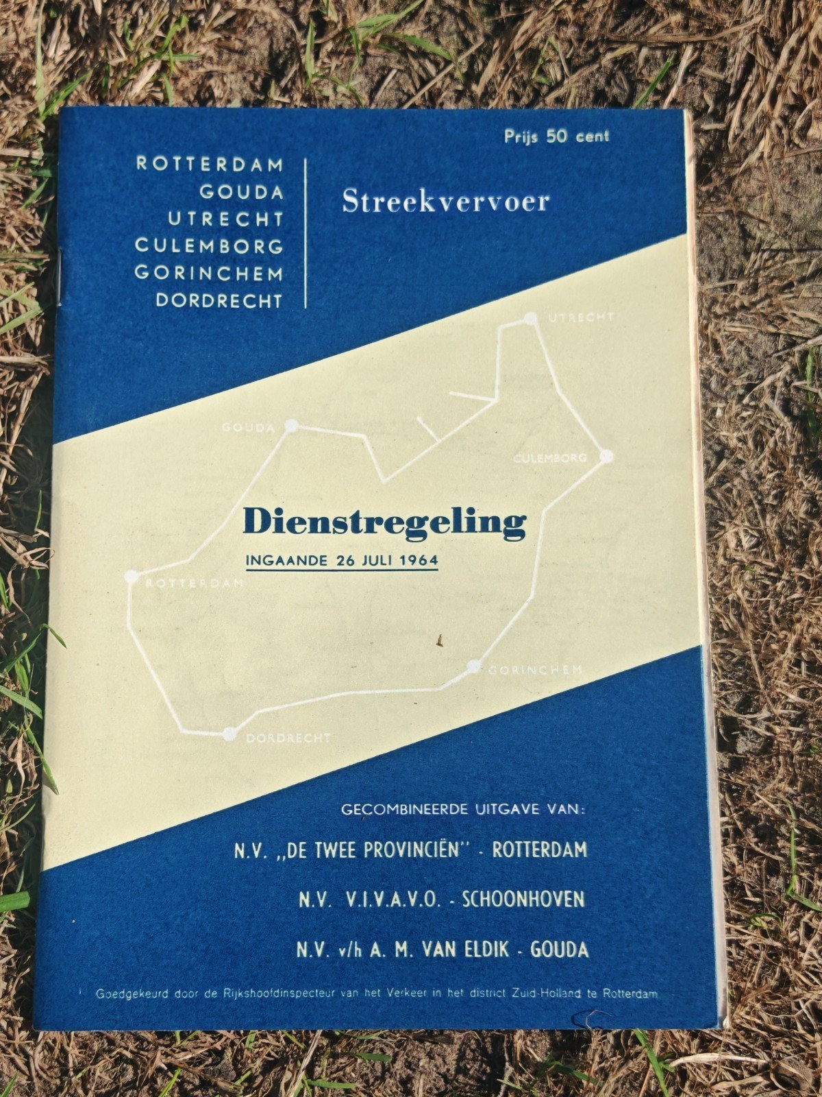 Dienstregeling "Twee Provinciën"- 1964, Verzamelen, Ophalen of Verzenden, Bus of Metro