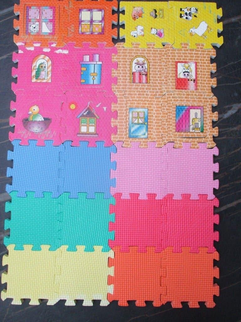 Foam puzzel 24 stuks +16 puzzelstukjes boerderij dieren huis, Kinderen en Baby's, Speelgoed | Kinderpuzzels, Ophalen of Verzenden