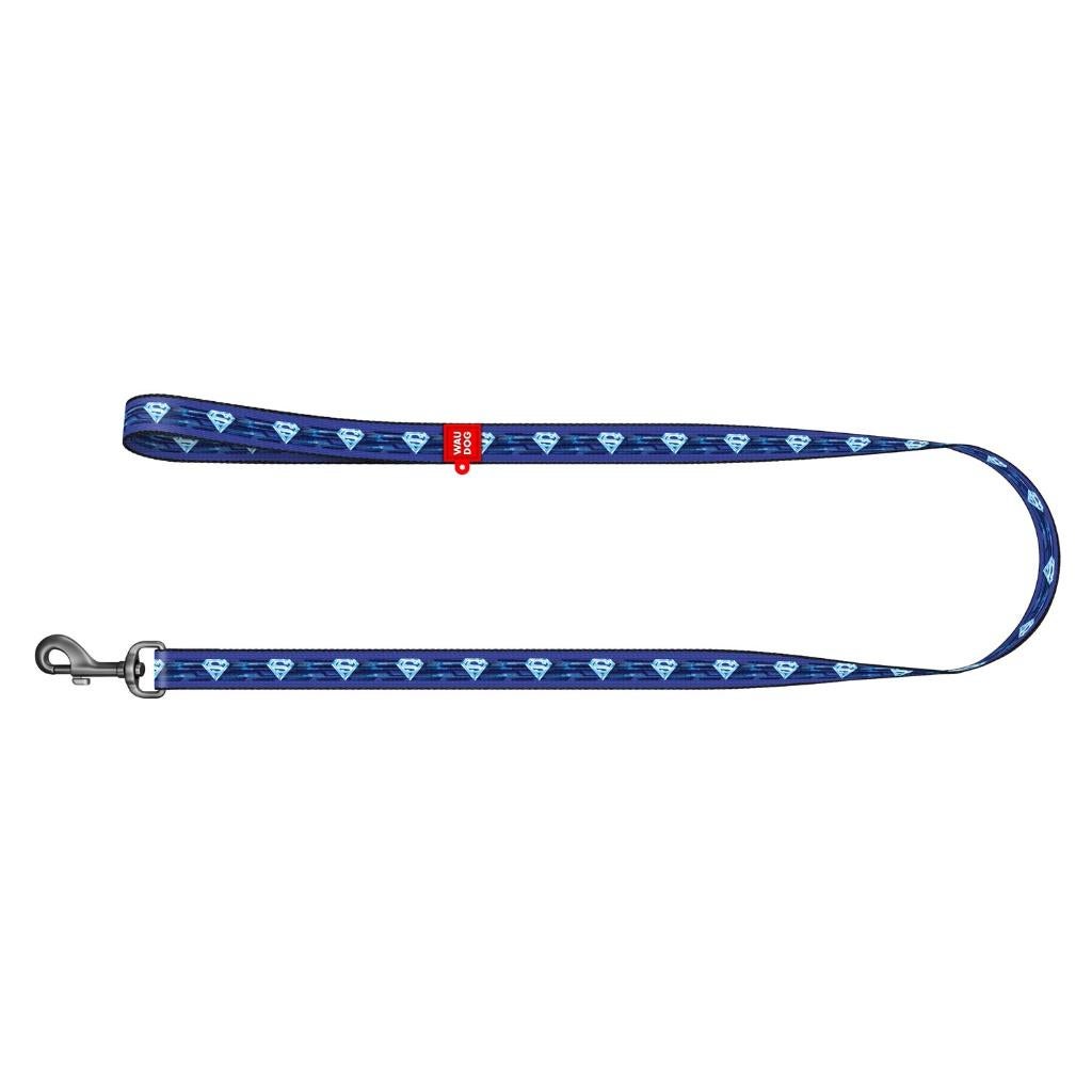 WAUDOG Superman Hondenlijn Nylon 20 mm x 122 cm Blauw -35%!, Dieren en Toebehoren, Ophalen of Verzenden, Nieuw, Hondenriem