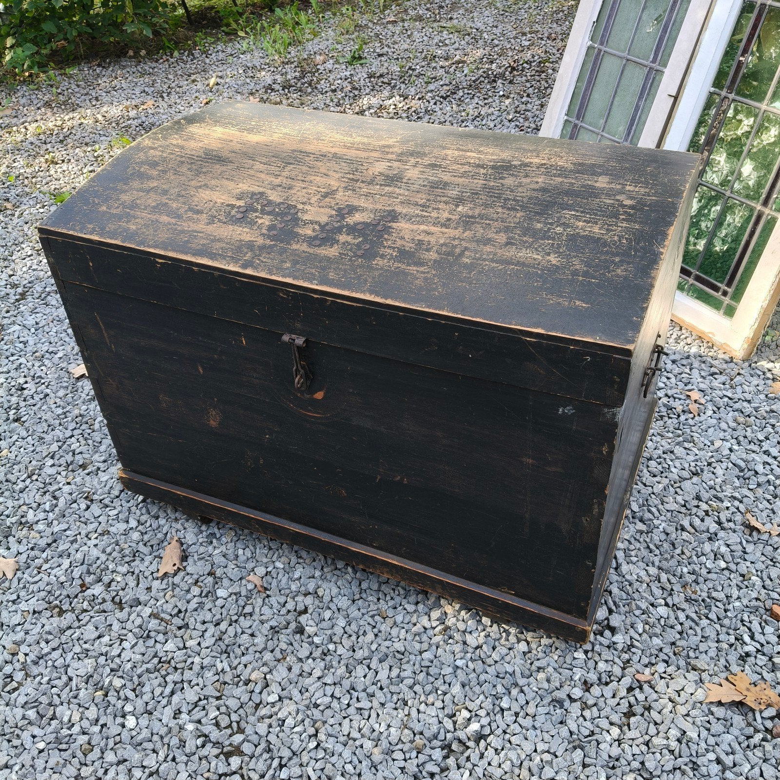 ❤️ Brocante houten kist, Ophalen, Gebruikt, 50 tot 100 cm, 50 tot 75 cm