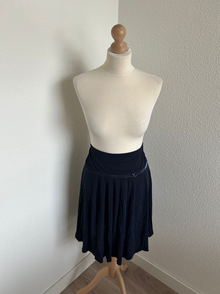 King Louie maat M midi rok marine blauw 339