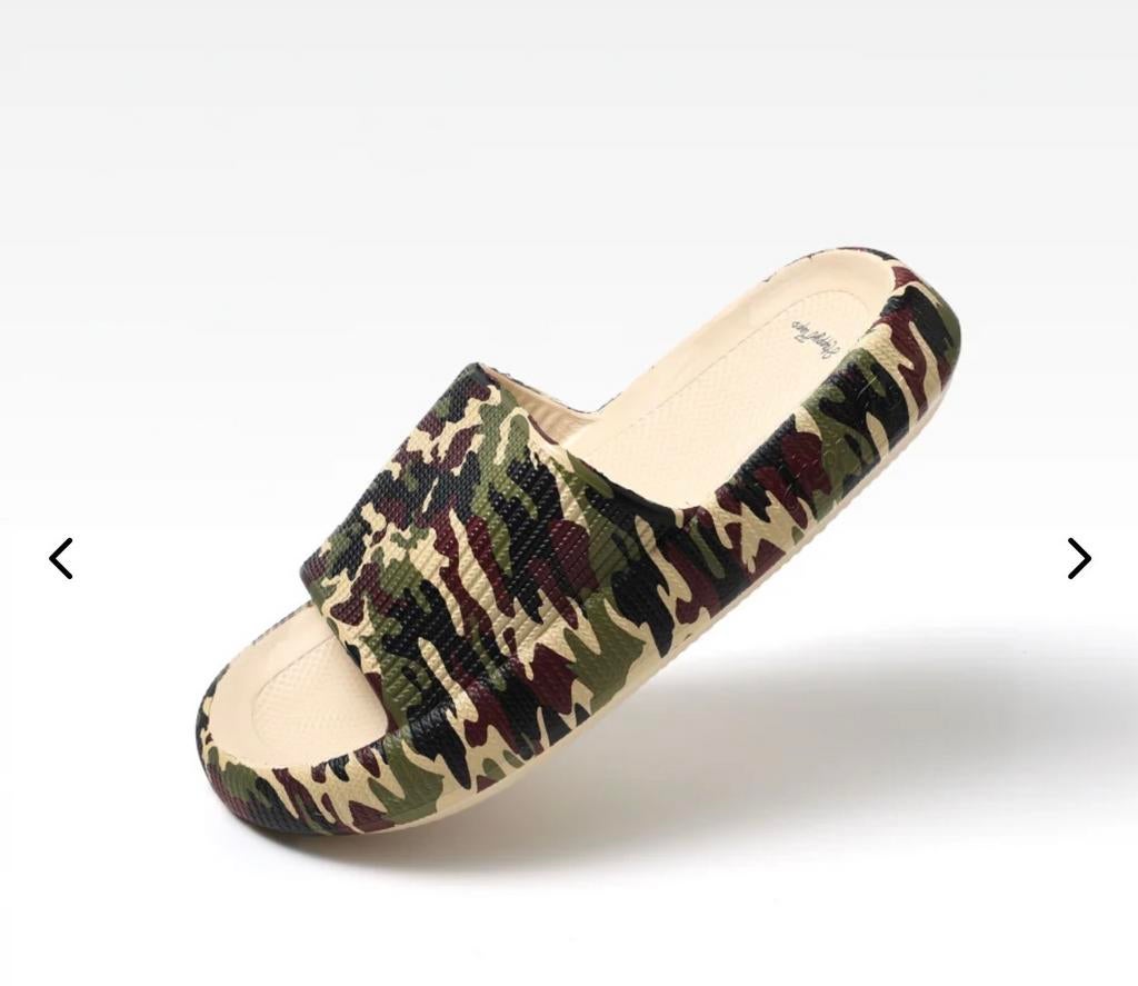 Happy Flops Camouflage Slippers Maat 42-43, Ophalen of Verzenden, Nieuw, Groen, Slippers