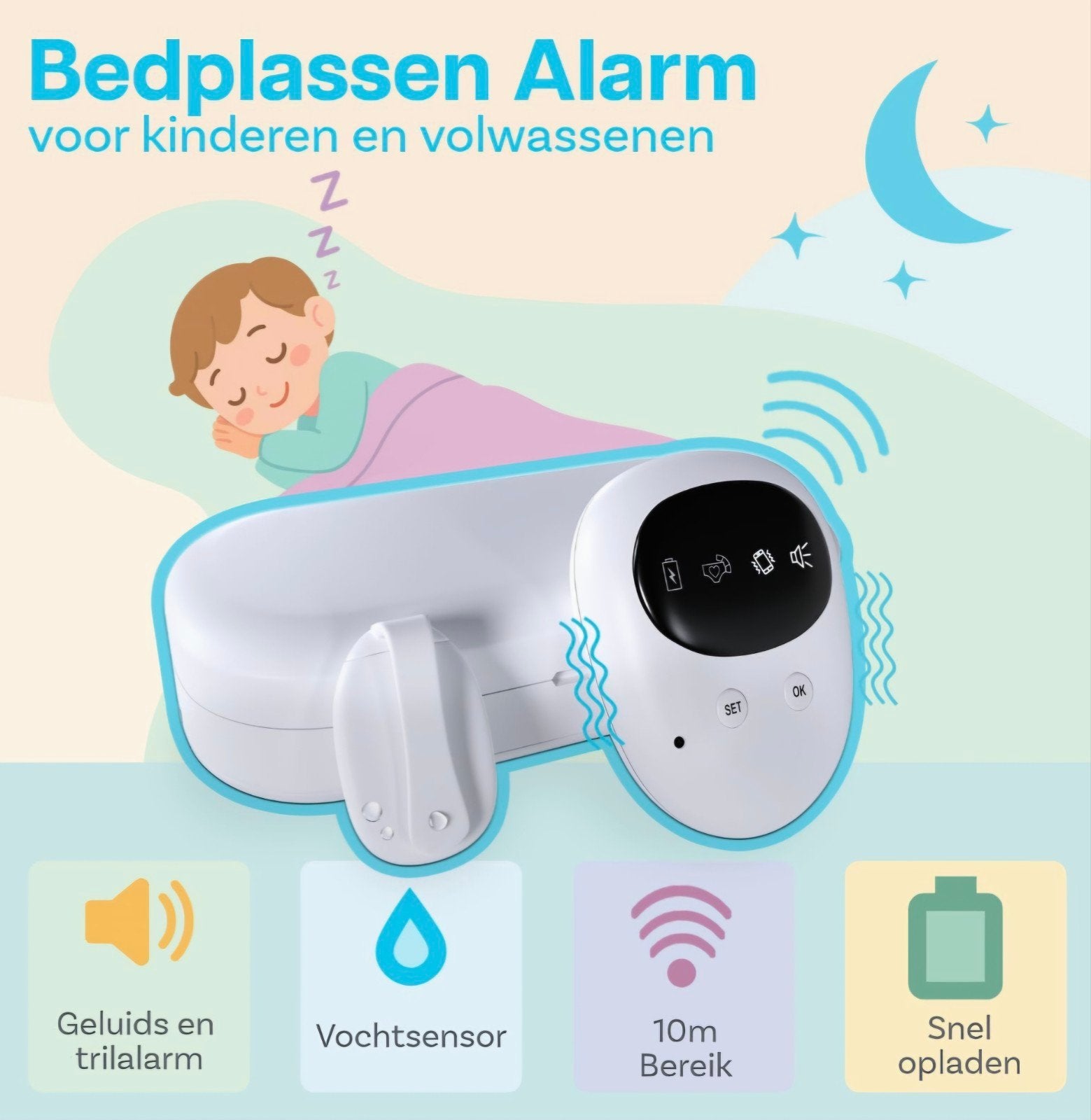 Bedplassen Alarm voor Kinderen, Ophalen of Verzenden, Overige typen