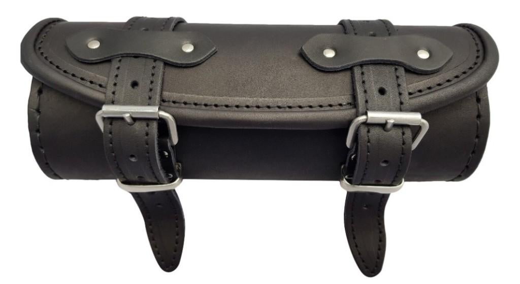 leren Toolrol 28 x 10 cm Mat Zwart, Motoren, Accessoires | Koffers en Tassen, Nieuw, Verzenden