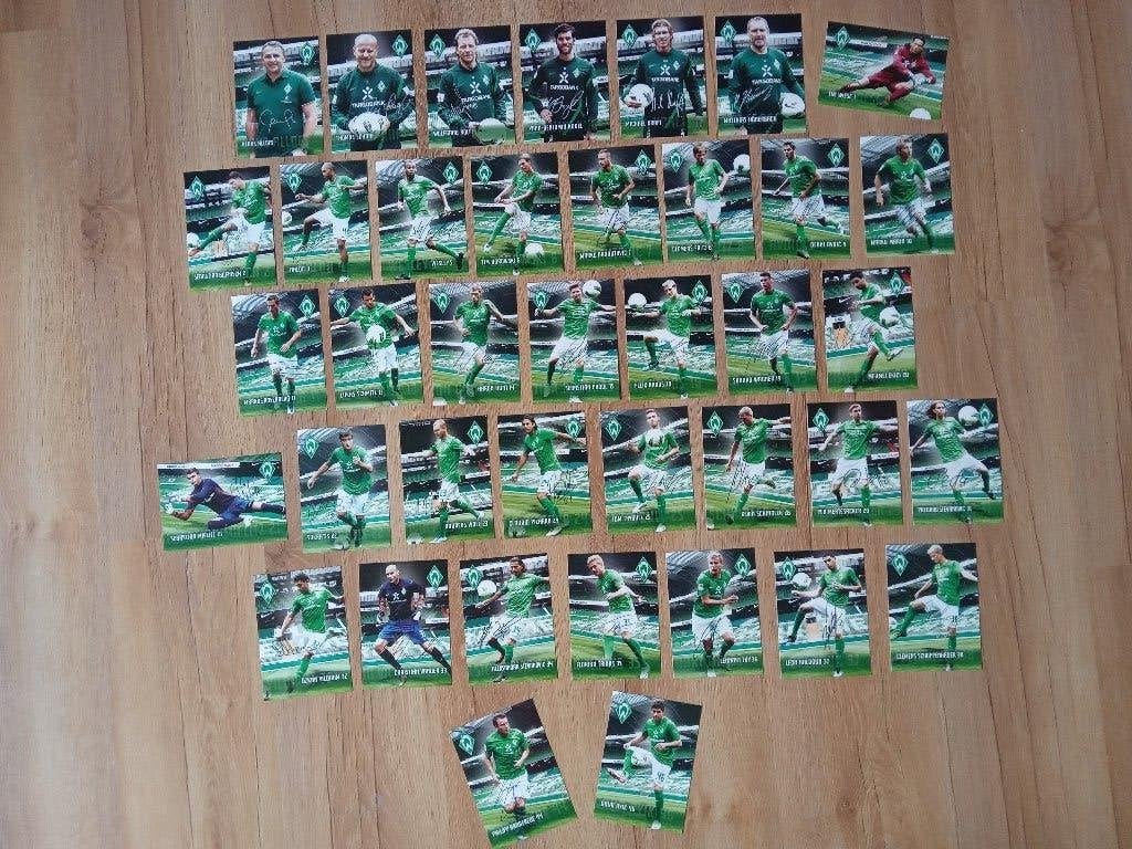 Gesigneerde 2011-2012 spelerskaarten van SV Werder Bremen, Verzamelen, Sportartikelen en Voetbal, Ophalen of Verzenden, Nieuw
