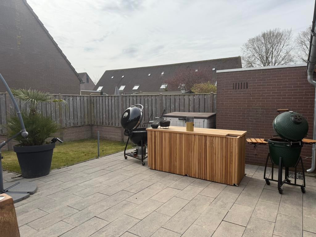 Buitenkeuken op wielen van hardhout, Tuin en Terras, Buitenkeukens, Ophalen, Gebruikt, Vrijstaand
