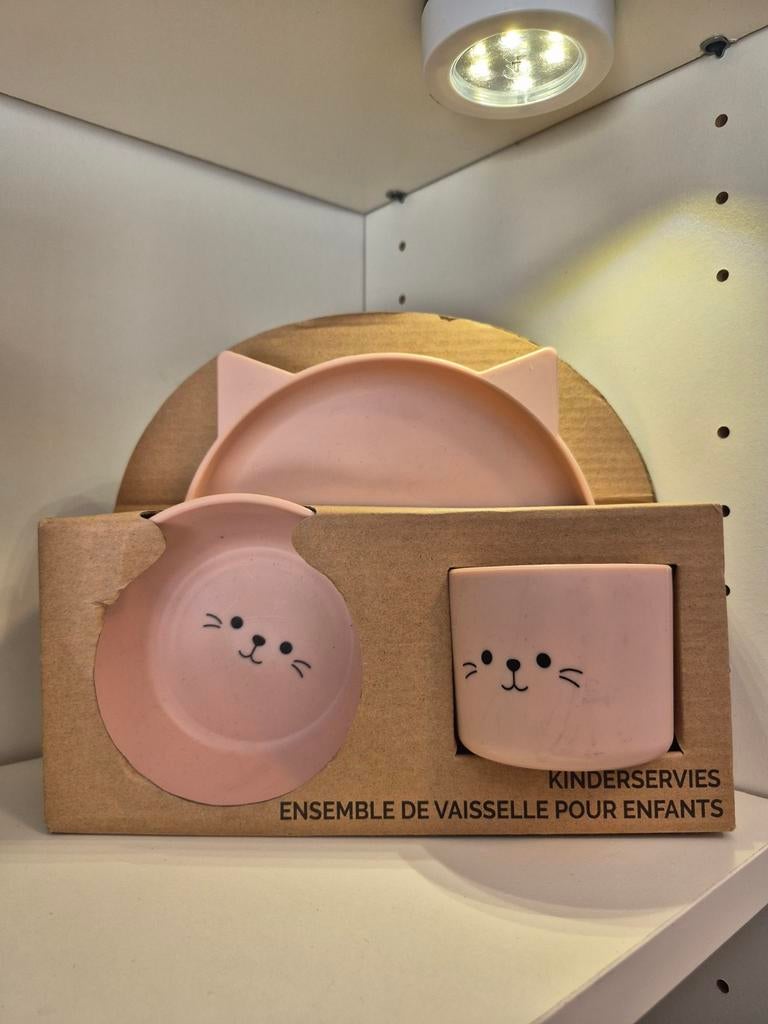 Liewood kinderservies dieren thema - 2 sets, Ophalen of Verzenden, Zo goed als nieuw