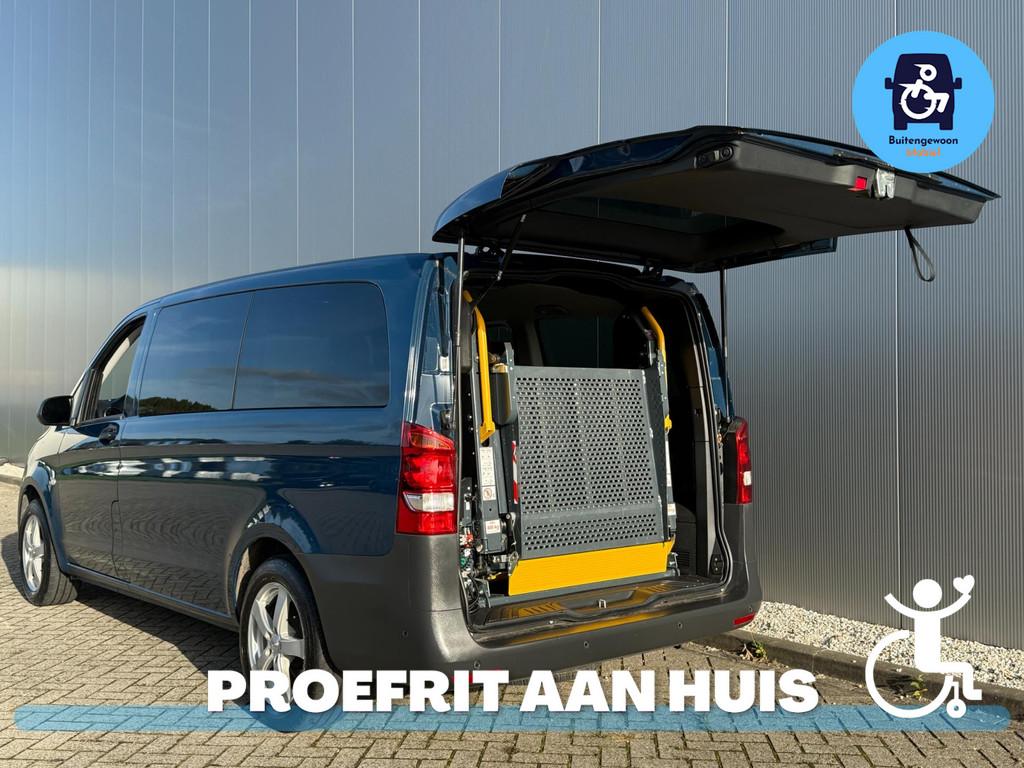 Mercedes-Benz Vito Tourer Rolstoelbus Zelfrijder (Airco) Aut, Auto's, Automaat, 12 maanden, Gebruikt, Zwart