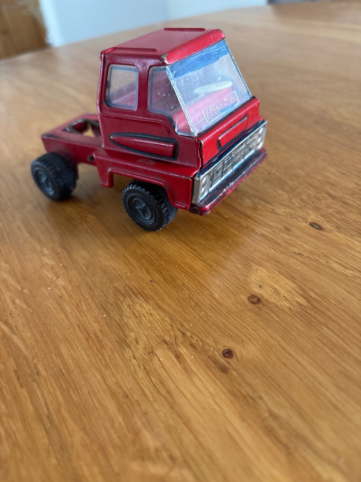 Vintage Speelgoed Vrachtwagen Rood - Made in Japan, Ophalen of Verzenden, Gebruikt