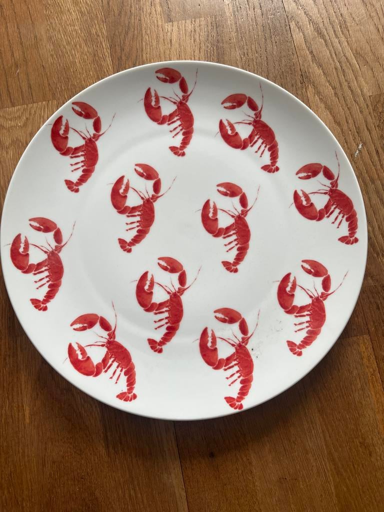 Kreeft. Studio Nova Fine China Bord met Kreeftmotief, Huis en Inrichting, Keuken | Servies, Ophalen of Verzenden, Zo goed als nieuw