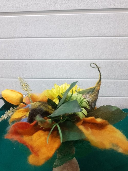 Kunstbloemen bosje, met stoffen bloemen, Huis en Inrichting, Ophalen of Verzenden, 'T Olde Gre-j, Info@toldegrej.nl, Endepoelstraat 20f Didam