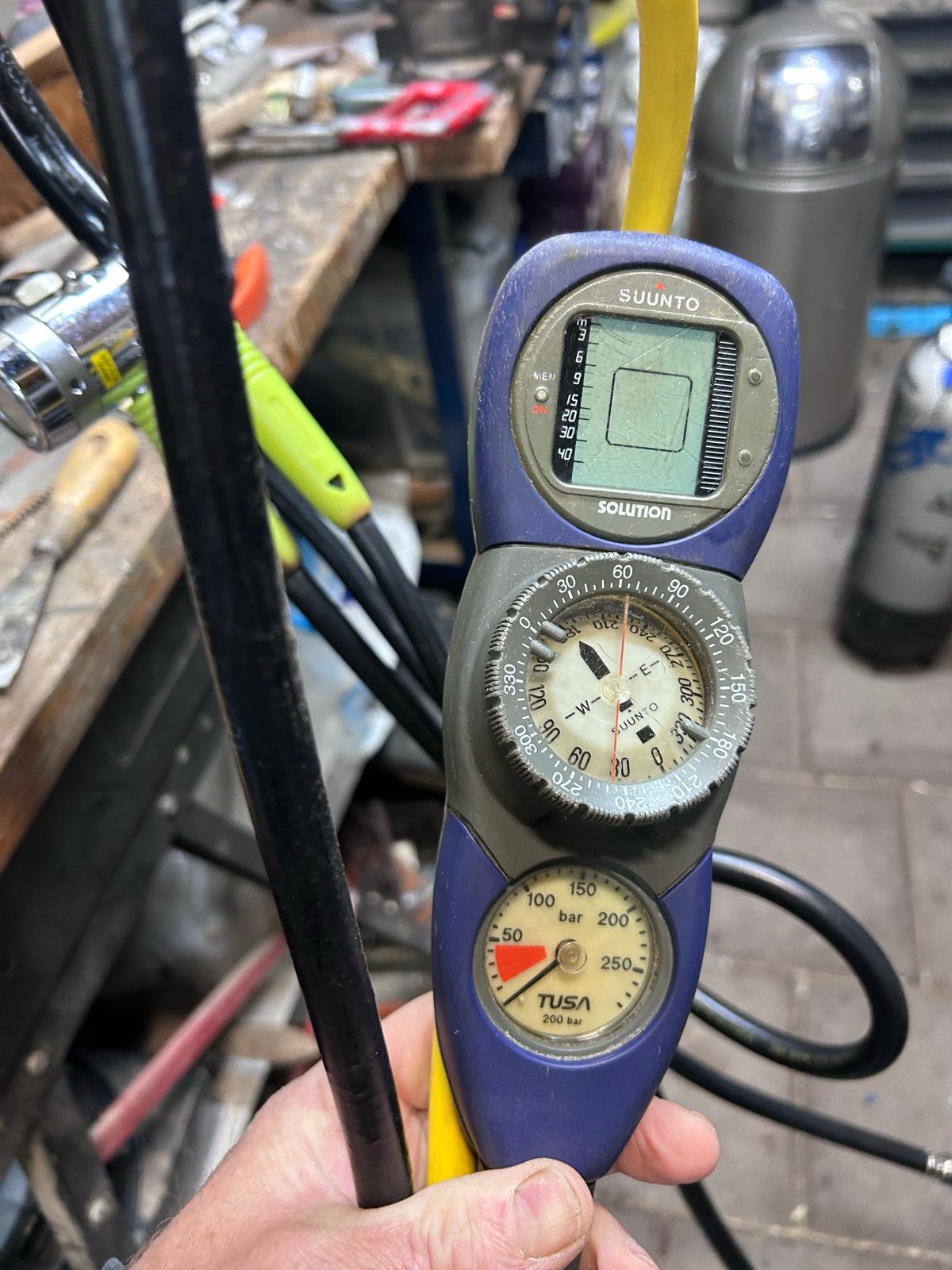 Ademautomaat Duikregelaar set met computer en manometer, Ophalen of Verzenden, Gebruikt, Overige typen